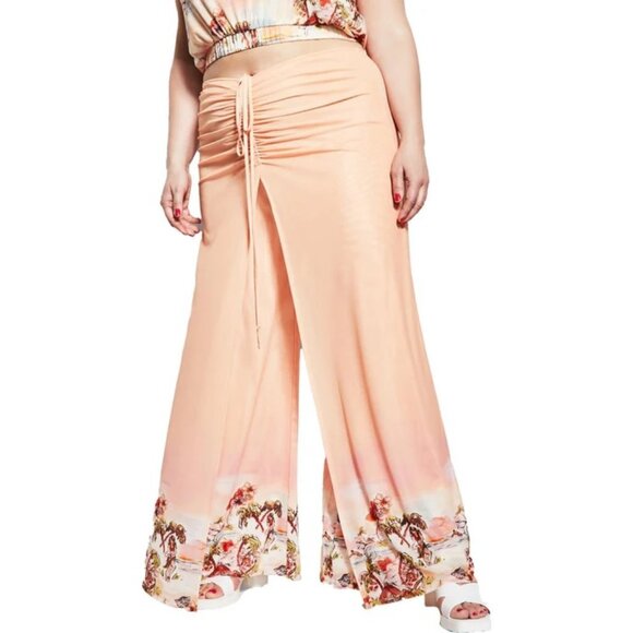 NEW Royalty By Maluma Aloha Island Cropped Halter Top/Wide Leg Pant Set sz XL - Picture 2 of 2